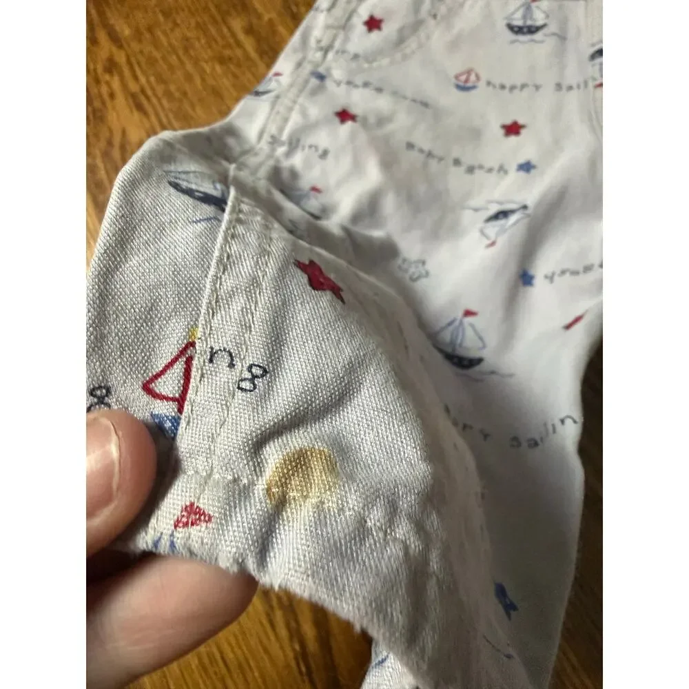 Vintage Oshkosh B'gosh Baby B'Gosh Happy Sailing Overalls 12mo